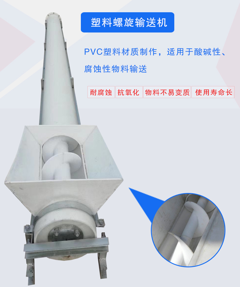 PVC塑料材質(zhì)制作,適用于酸堿性、腐蝕性物料輸送
